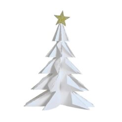 Deco Kerstboom papier 28cm wit
