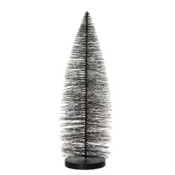 Beeld Kerstboom zwart met goud 20cm